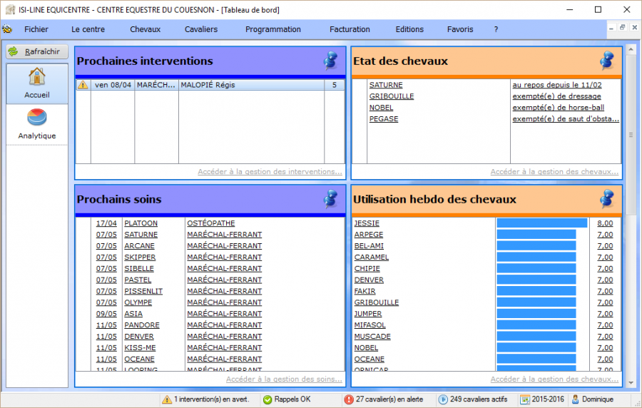 Logiciel de gestion de centre équestre - Equicentre ISILINE